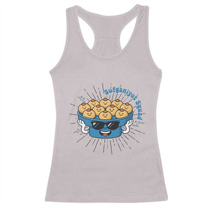 Funny Hanukkah Sufganiyah Jelly Donut Squad Gift Racerback Tank Top TS12 Ice Gray Print Your Wear