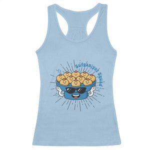 Funny Hanukkah Sufganiyah Jelly Donut Squad Gift Racerback Tank Top TS12 Light Blue Print Your Wear