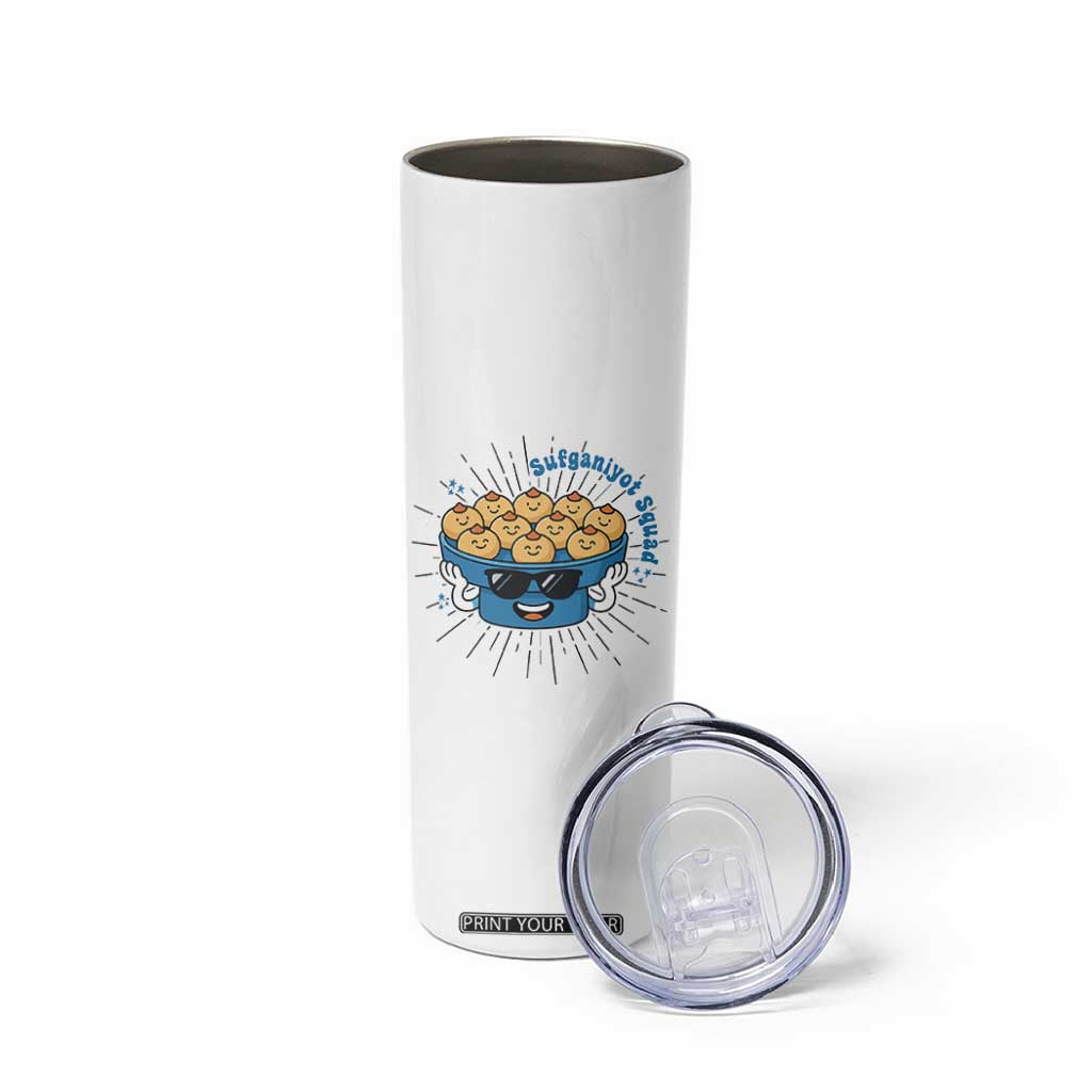 Funny Hanukkah Sufganiyah Jelly Donut Squad Gift Skinny Tumbler TS12 Print Your Wear