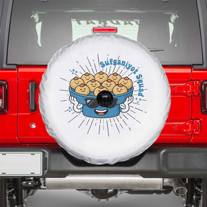 Funny Hanukkah Sufganiyah Jelly Donut Squad Gift Spare Tire Cover TS12 White Print Your Wear