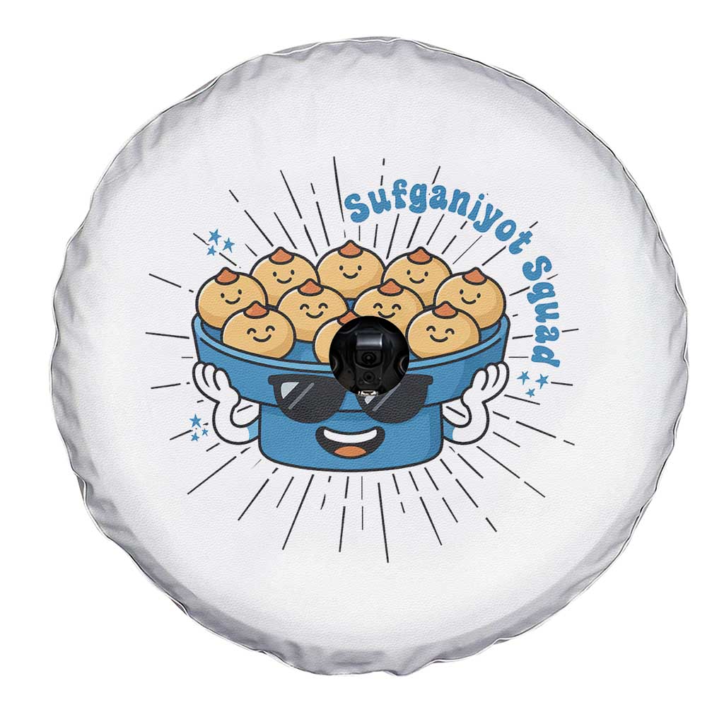 Funny Hanukkah Sufganiyah Jelly Donut Squad Gift Spare Tire Cover TS12 Print Your Wear