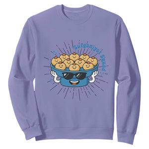 Funny Hanukkah Sufganiyah Jelly Donut Squad Gift Sweatshirt TS12 Violet Print Your Wear