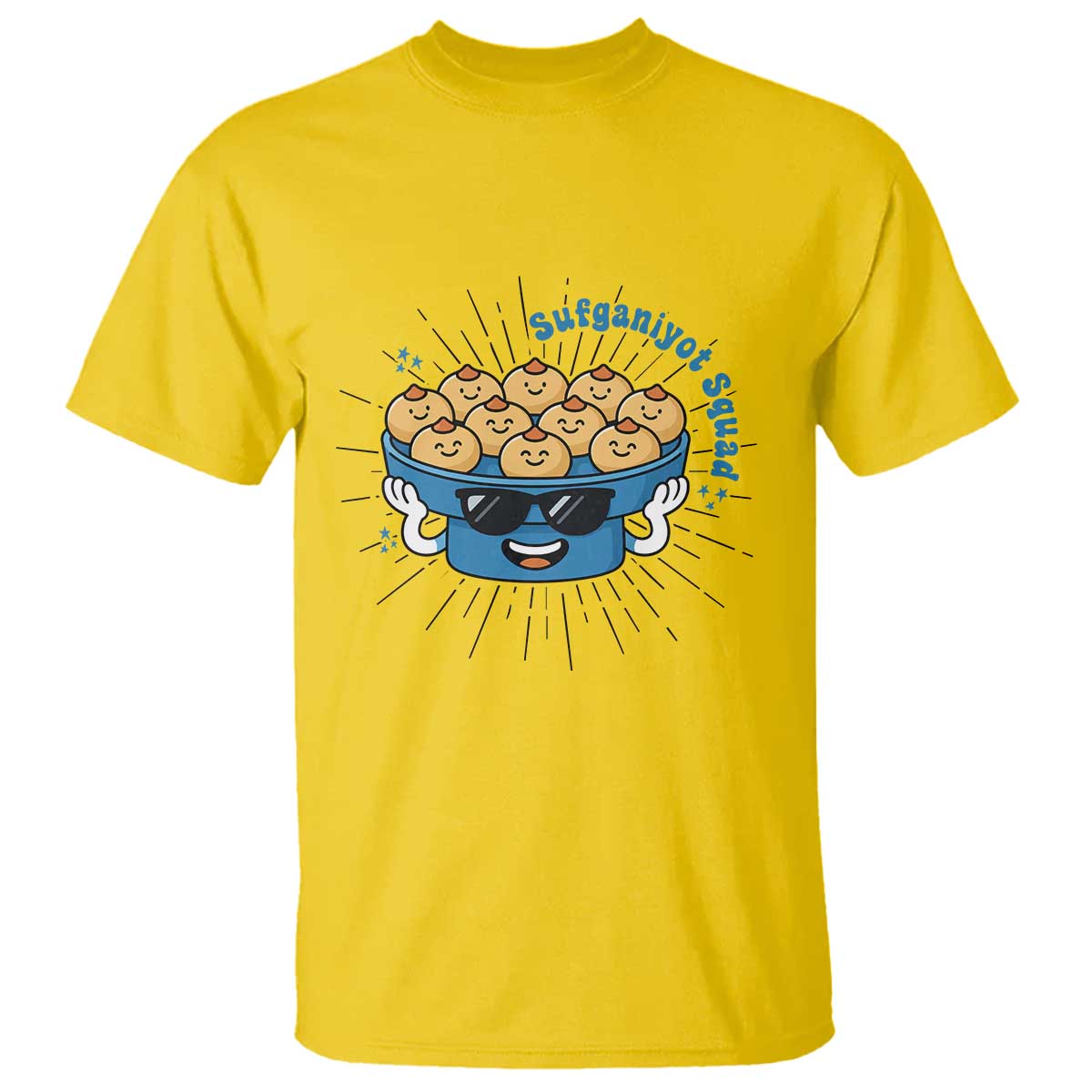 Funny Hanukkah Sufganiyah Jelly Donut Squad Gift T Shirt TS12 Daisy Print Your Wear