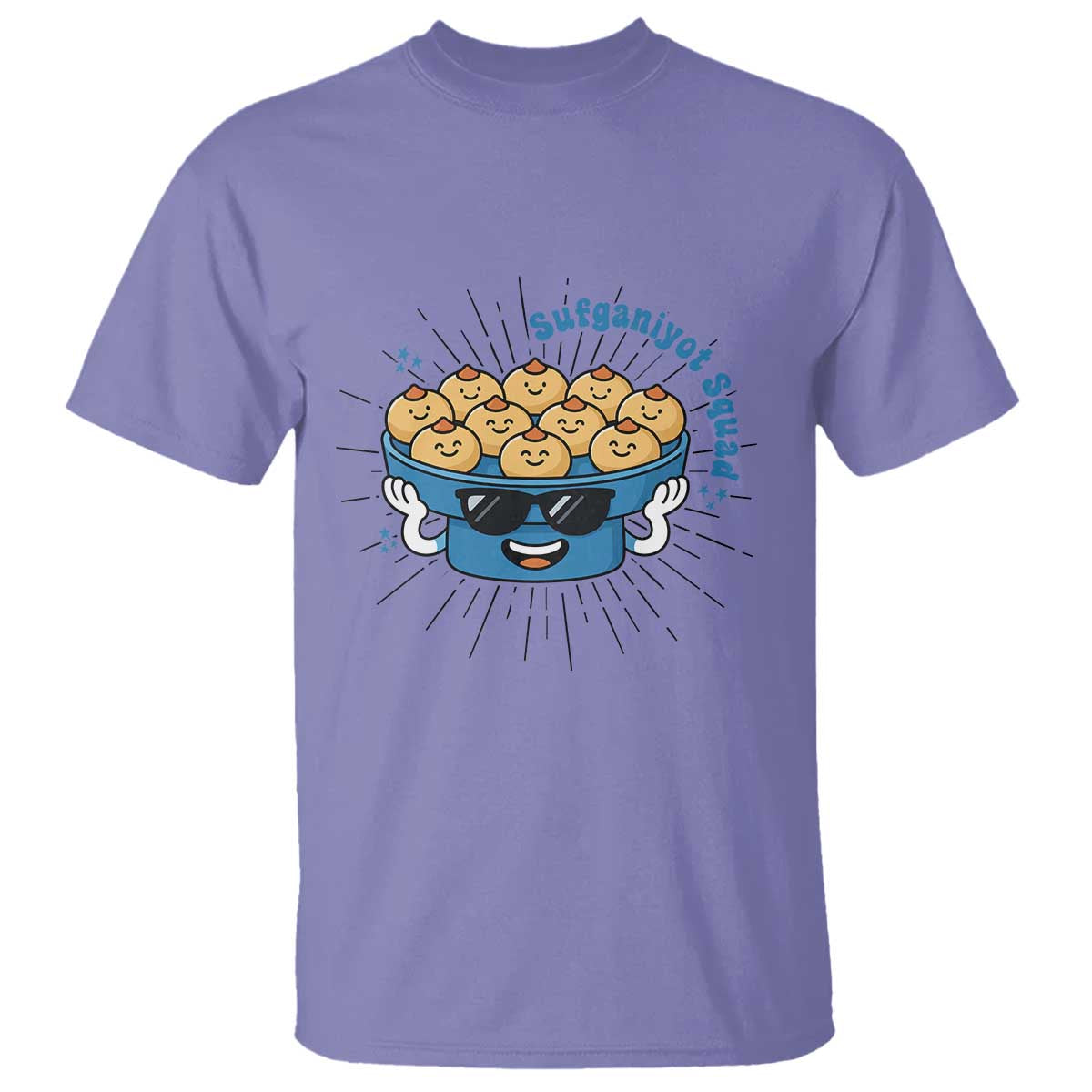 Funny Hanukkah Sufganiyah Jelly Donut Squad Gift T Shirt TS12 Violet Print Your Wear
