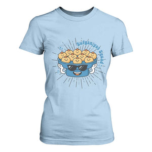 Funny Hanukkah Sufganiyah Jelly Donut Squad Gift T Shirt For Women TS12 Light Blue Print Your Wear