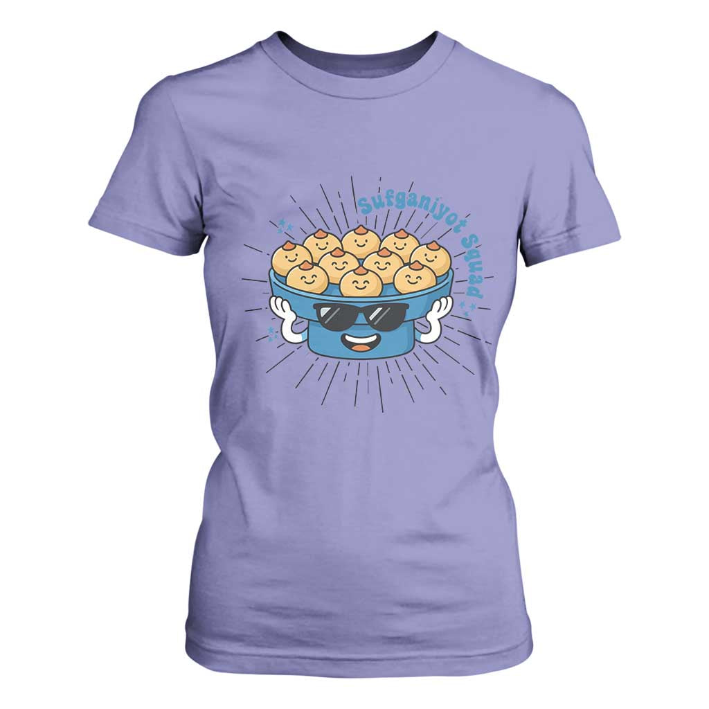 Funny Hanukkah Sufganiyah Jelly Donut Squad Gift T Shirt For Women TS12 Violet Print Your Wear