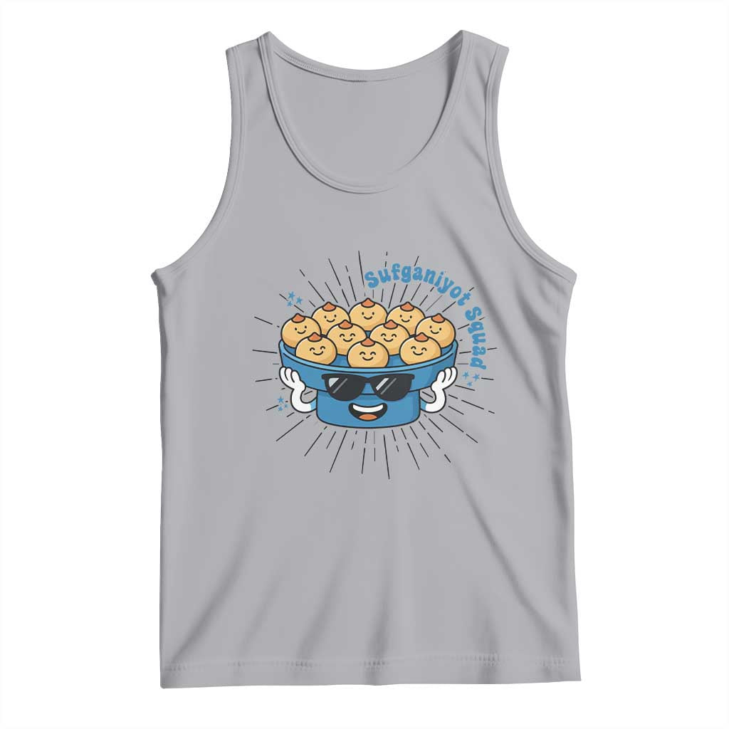 Funny Hanukkah Sufganiyah Jelly Donut Squad Gift Tank Top TS12 Athletic Heather Print Your Wear