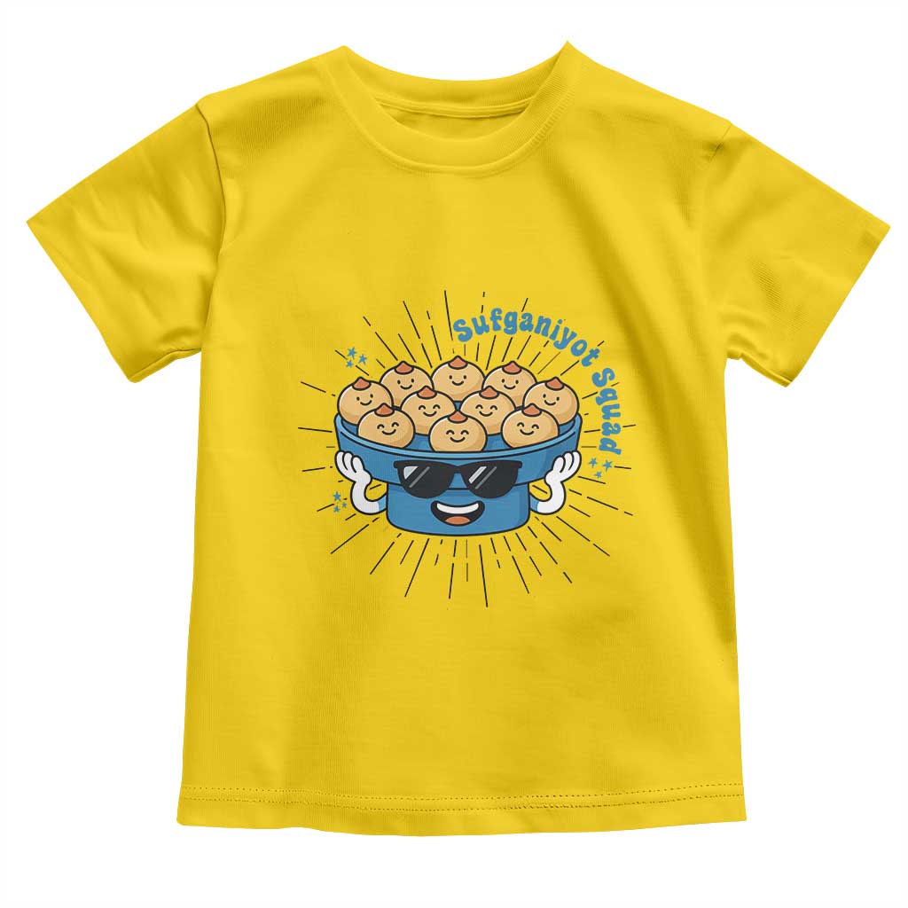 Funny Hanukkah Sufganiyah Jelly Donut Squad Gift Toddler T Shirt TS12 Daisy Print Your Wear