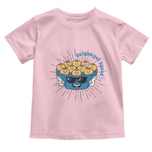 Funny Hanukkah Sufganiyah Jelly Donut Squad Gift Toddler T Shirt TS12 Light Pink Print Your Wear