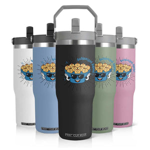 Funny Hanukkah Sufganiyah Jelly Donut Squad Gift Flip Straw Tumbler TS12 Print Your Wear