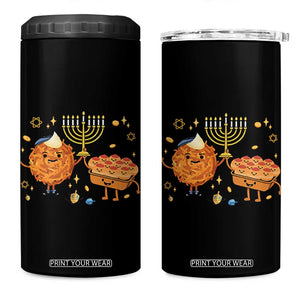 Hanukkah Sufganiyah And Latke Lifting Menorah 4 in 1 Can Cooler Tumbler Funny Holiday Gift TS12 One Size: 16 oz Black Print Your Wear