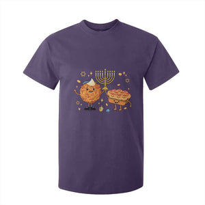Hanukkah Sufganiyah And Latke Lifting Menorah T Shirt For Kid Funny Holiday Gift TS12 Purple Print Your Wear