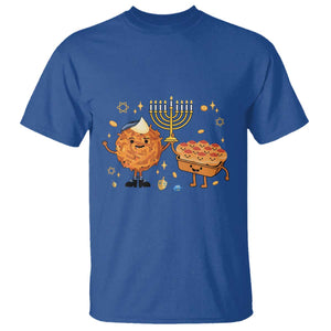 Hanukkah Sufganiyah And Latke Lifting Menorah T Shirt Funny Holiday Gift TS12 Royal Blue Print Your Wear