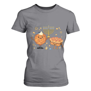 Hanukkah Sufganiyah And Latke Lifting Menorah T Shirt For Women Funny Holiday Gift TS12 Charcoal Print Your Wear