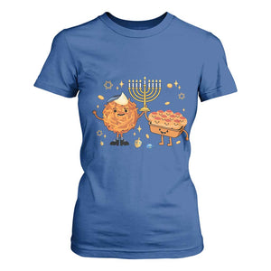 Hanukkah Sufganiyah And Latke Lifting Menorah T Shirt For Women Funny Holiday Gift TS12 Royal Blue Print Your Wear
