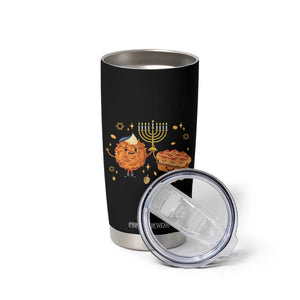 Hanukkah Sufganiyah And Latke Lifting Menorah Tumbler Cup Funny Holiday Gift TS12 Print Your Wear