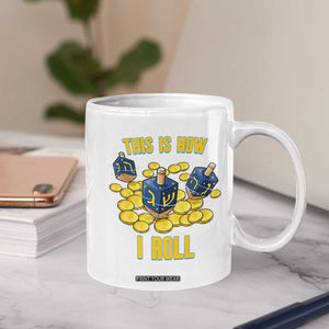 Funny Hanukkah Dreidel Coffee Mug This Is How I Roll Gift TS12 Print Your Wear