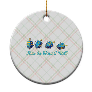 Hanukkah Dreidel Ceramic Ornament This Is How I Roll Jewish Holiday Gift TS12 1pc Christmas Plaid Print Your Wear