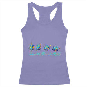 Hanukkah Dreidel Racerback Tank Top This Is How I Roll Jewish Holiday Gift TS12 Violet Print Your Wear