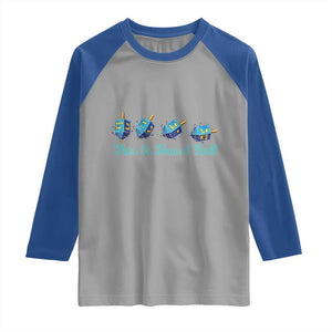 Hanukkah Dreidel Raglan Shirt This Is How I Roll Jewish Holiday Gift TS12 Sport Gray Royal Print Your Wear