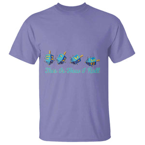 Hanukkah Dreidel T Shirt This Is How I Roll Jewish Holiday Gift TS12 Violet Print Your Wear