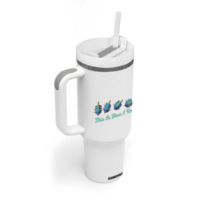 Hanukkah Dreidel Tumbler With Handle This Is How I Roll Jewish Holiday Gift TS12 Print Your Wear