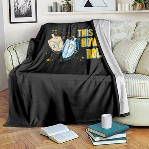 This Is How I Roll Throw Blanket Jewish Holiday Dreidel Gift TS12 Print Your Wear