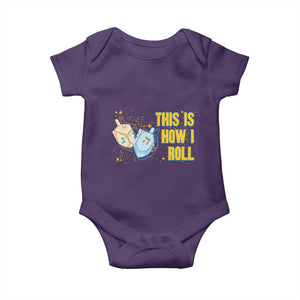 This Is How I Roll Baby Onesie Jewish Holiday Dreidel Gift TS12 Purple Print Your Wear