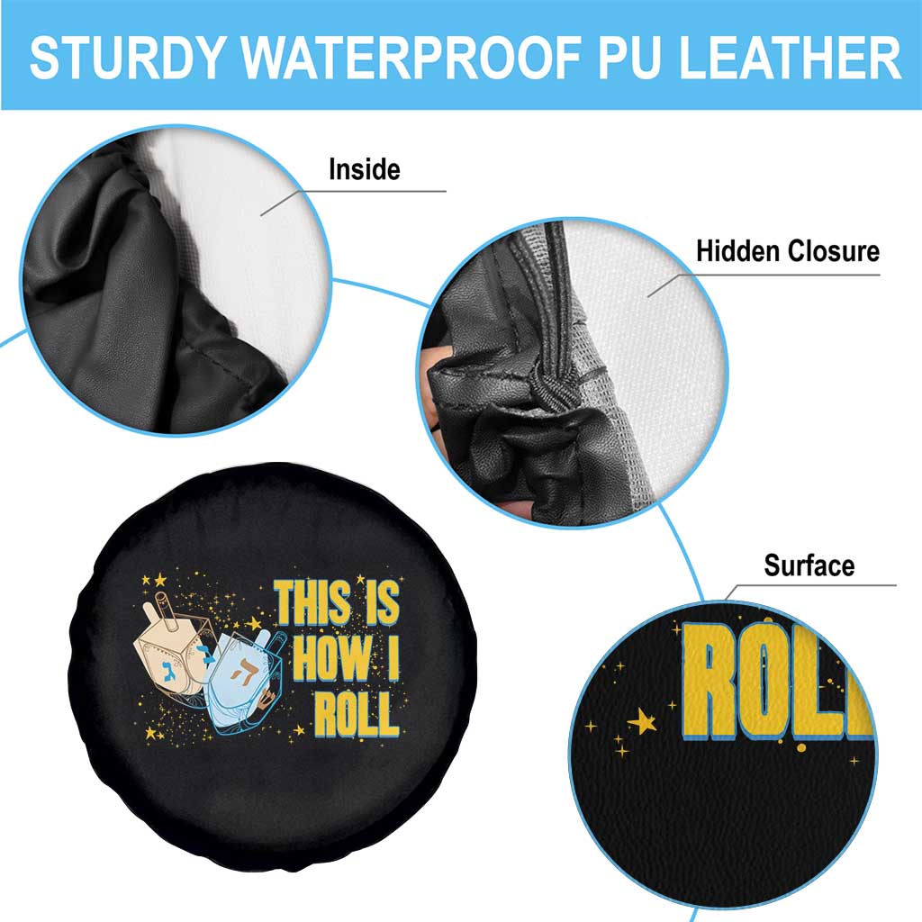 This Is How I Roll Spare Tire Cover Jewish Holiday Dreidel Gift TS12 Print Your Wear