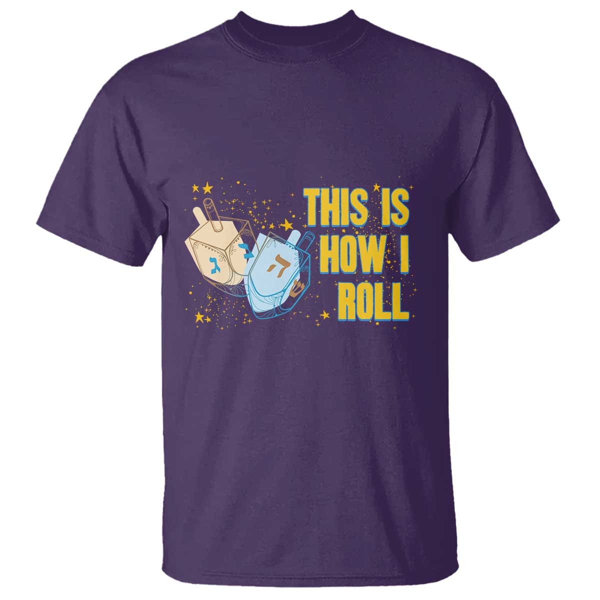 This Is How I Roll T Shirt Jewish Holiday Dreidel Gift TS12 Purple Print Your Wear