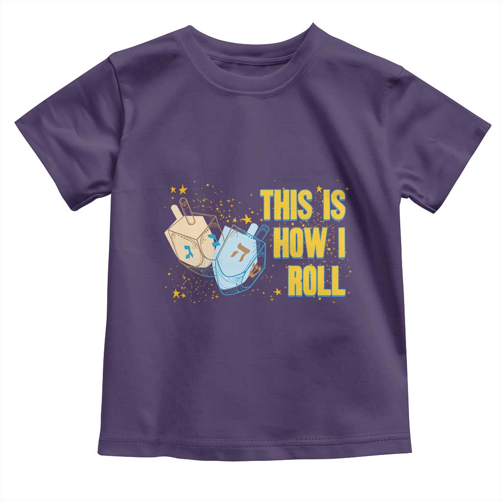 This Is How I Roll Toddler T Shirt Jewish Holiday Dreidel Gift TS12 Purple Print Your Wear