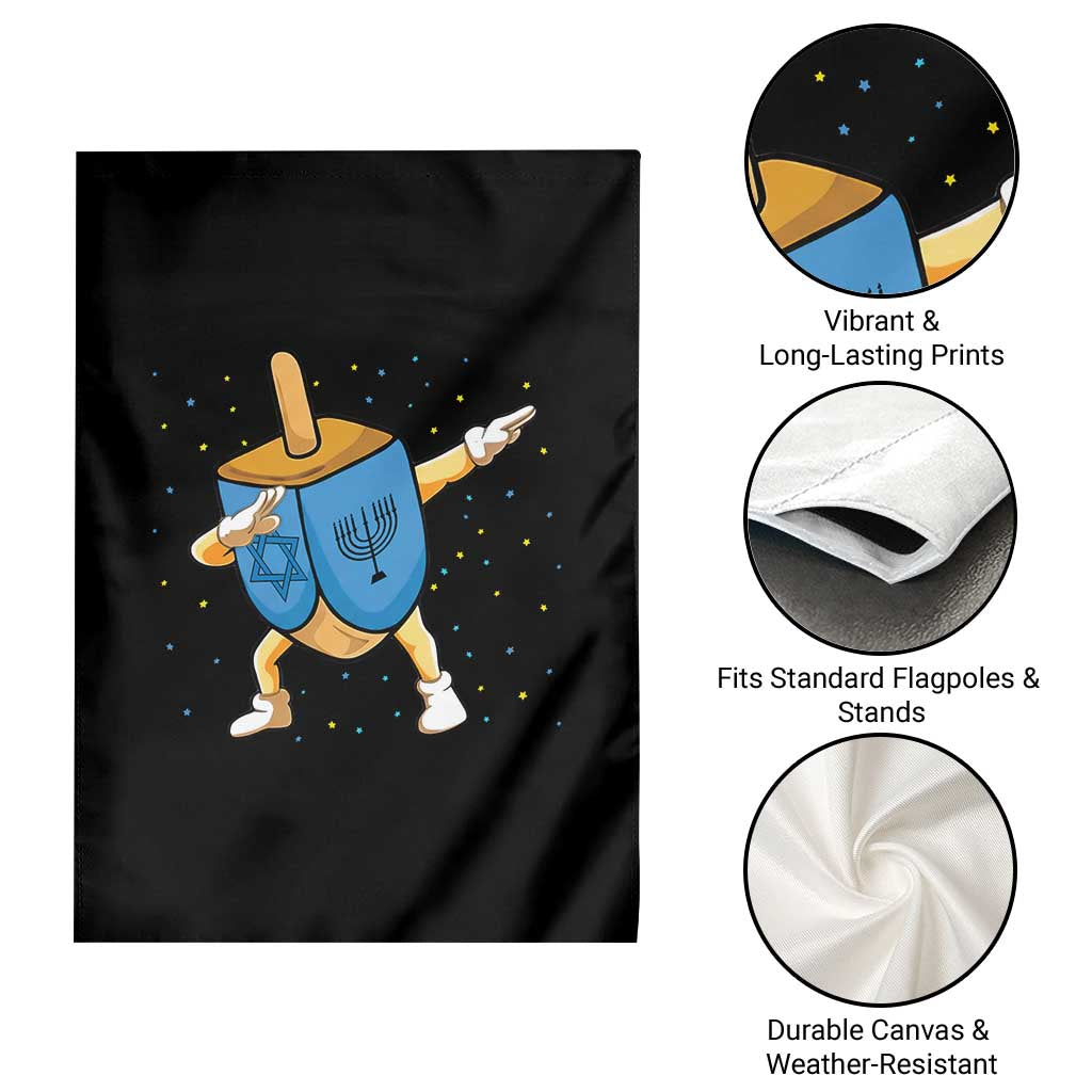 Funny Hanukkah Dreidel Dabbing Holiday Gift Garden Flag TS12 Print Your Wear