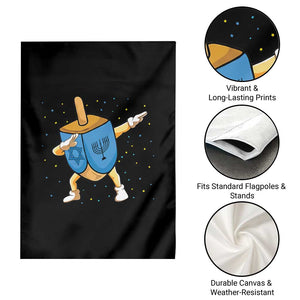 Funny Hanukkah Dreidel Dabbing Holiday Gift Garden Flag TS12 Print Your Wear