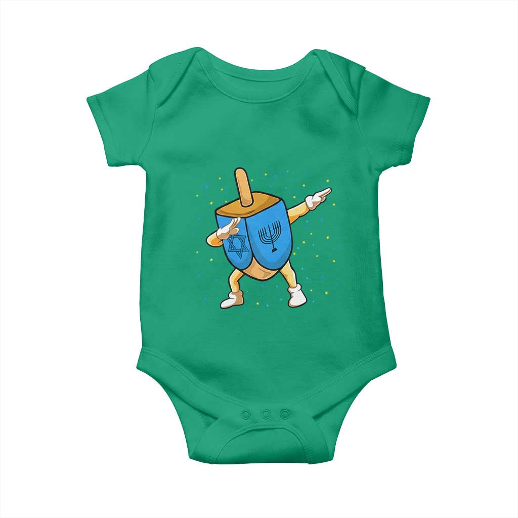 Funny Hanukkah Dreidel Dabbing Holiday Gift Baby Onesie TS12 Irish Green Print Your Wear
