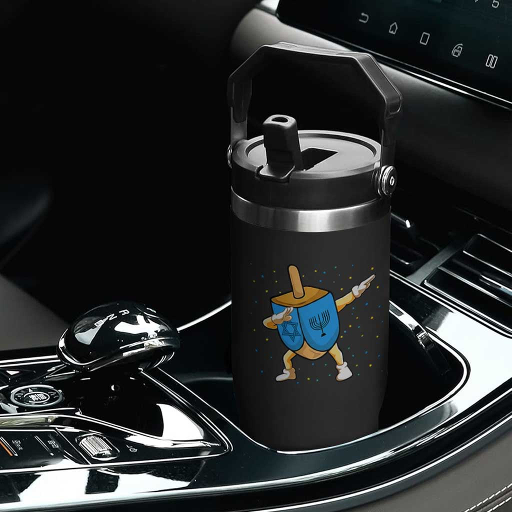 Funny Hanukkah Dreidel Dabbing Holiday Gift Flip Straw Tumbler TS12 Print Your Wear