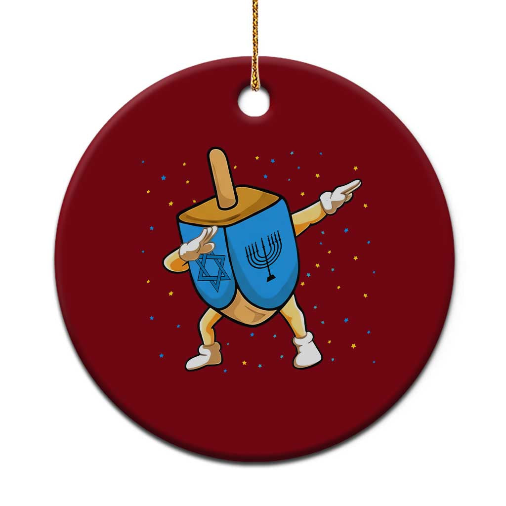 Funny Hanukkah Dreidel Dabbing Holiday Gift Ceramic Ornament TS12 1pc Red Print Your Wear
