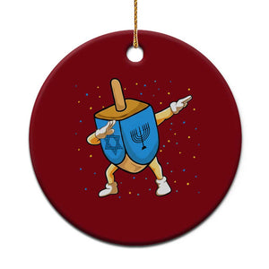 Funny Hanukkah Dreidel Dabbing Holiday Gift Ceramic Ornament TS12 1pc Red Print Your Wear