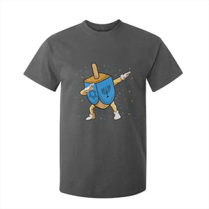 Funny Hanukkah Dreidel Dabbing Holiday Gift T Shirt For Kid TS12 Dark Heather Print Your Wear