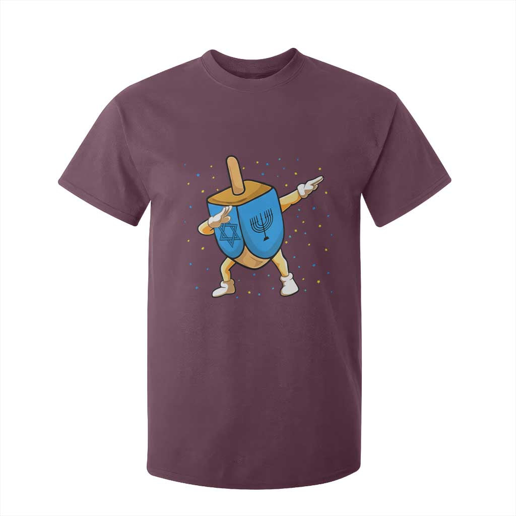 Funny Hanukkah Dreidel Dabbing Holiday Gift T Shirt For Kid TS12 Maroon Print Your Wear