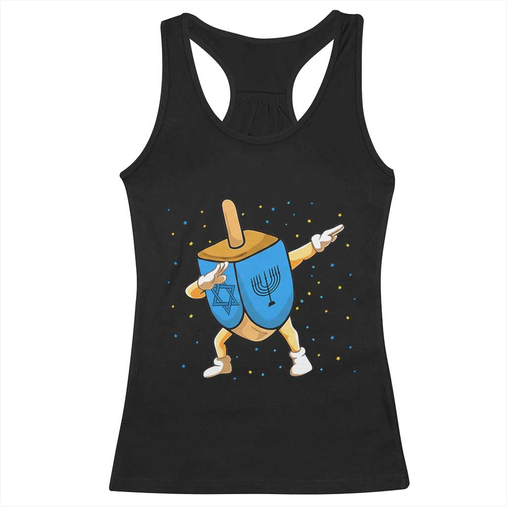 Funny Hanukkah Dreidel Dabbing Holiday Gift Racerback Tank Top TS12 Black Print Your Wear