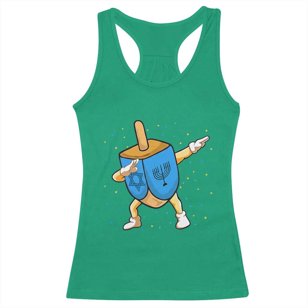 Funny Hanukkah Dreidel Dabbing Holiday Gift Racerback Tank Top TS12 Irish Green Print Your Wear
