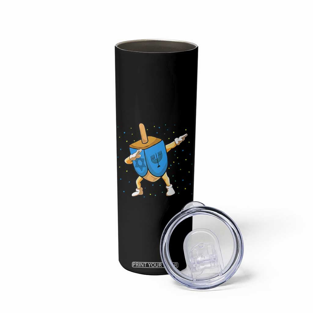 Funny Hanukkah Dreidel Dabbing Holiday Gift Skinny Tumbler TS12 Print Your Wear