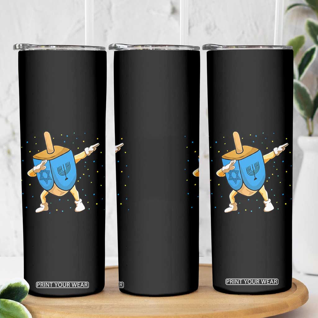 Funny Hanukkah Dreidel Dabbing Holiday Gift Skinny Tumbler TS12 Print Your Wear