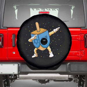 Funny Hanukkah Dreidel Dabbing Holiday Gift Spare Tire Cover TS12 Black Print Your Wear
