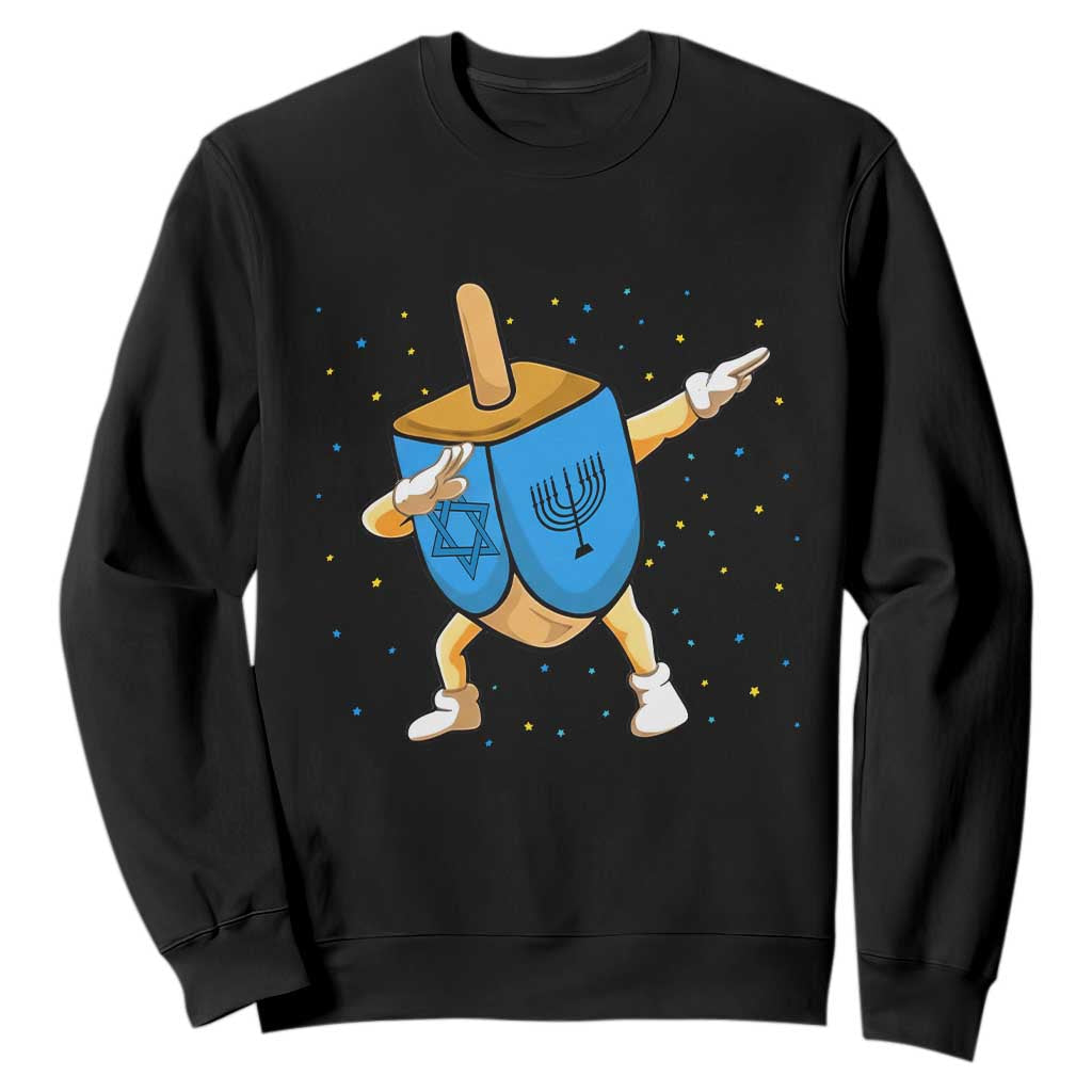 Funny Hanukkah Dreidel Dabbing Holiday Gift Sweatshirt TS12 Black Print Your Wear