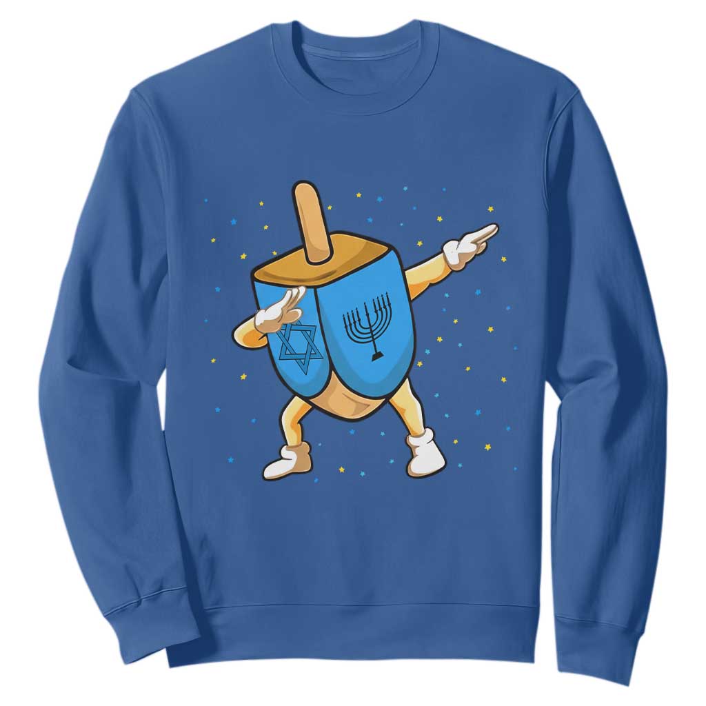 Funny Hanukkah Dreidel Dabbing Holiday Gift Sweatshirt TS12 Royal Blue Print Your Wear