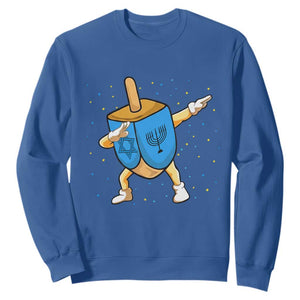 Funny Hanukkah Dreidel Dabbing Holiday Gift Sweatshirt TS12 Royal Blue Print Your Wear