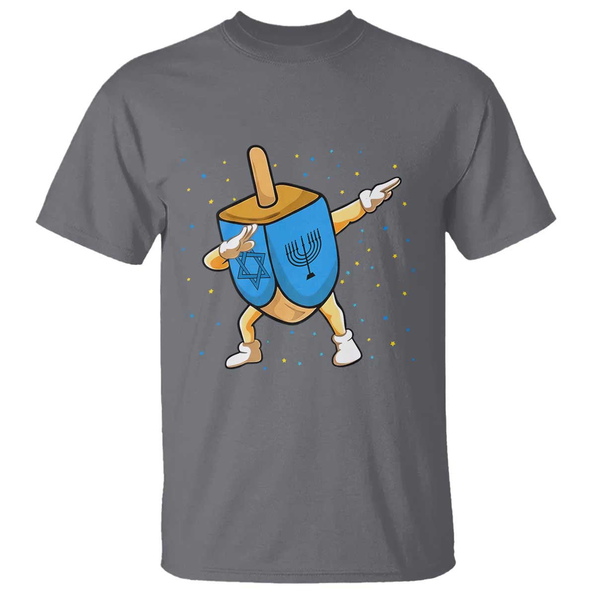 Funny Hanukkah Dreidel Dabbing Holiday Gift T Shirt TS12 Charcoal Print Your Wear