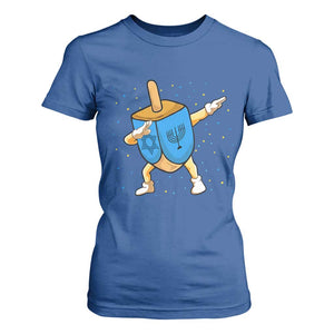 Funny Hanukkah Dreidel Dabbing Holiday Gift T Shirt For Women TS12 Royal Blue Print Your Wear