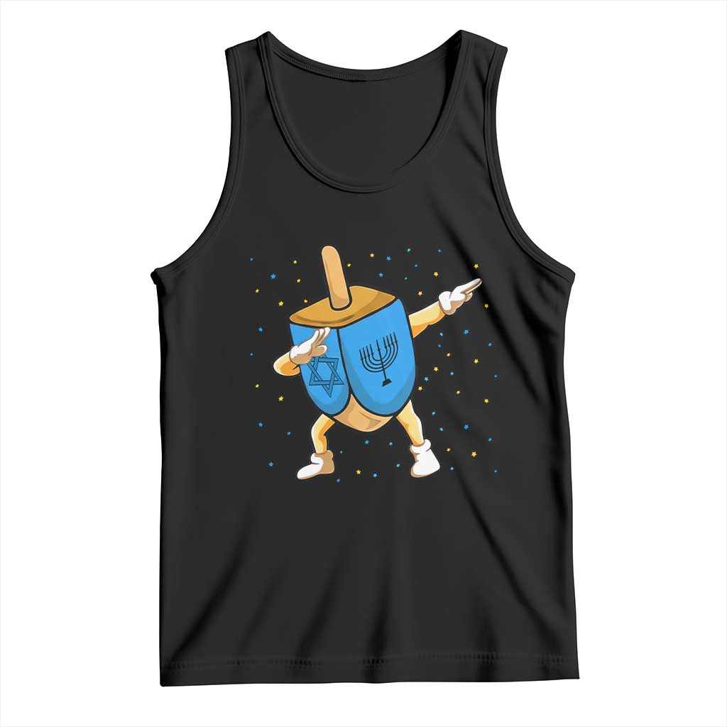 Funny Hanukkah Dreidel Dabbing Holiday Gift Tank Top TS12 Black Print Your Wear